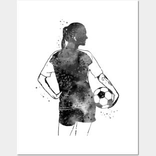 Female Soccer Player Posters and Art
